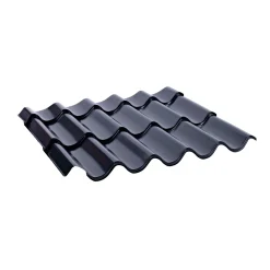 New Lindab TOPLINE 40 TAGPLADE SORT POLYESTER