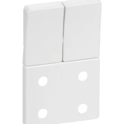 New LK Fuga 1,5 MODUL DOBBELT AFDÆKNING HVID U/JORD