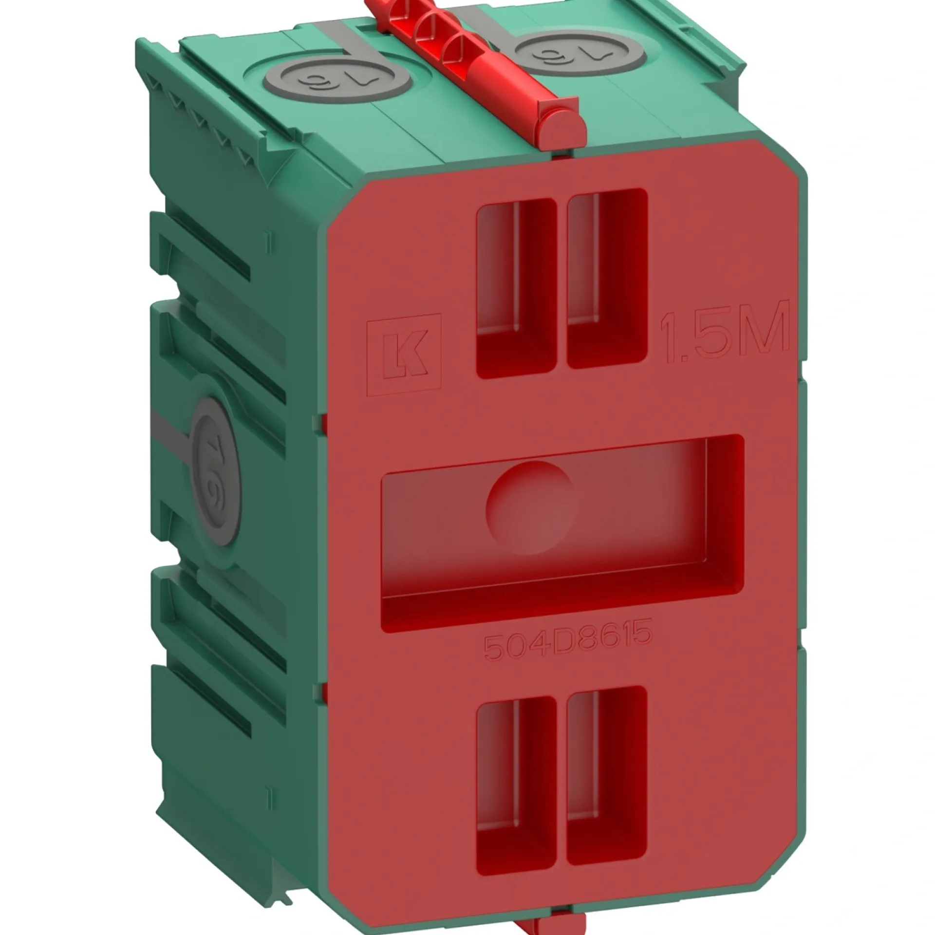 New LK Fuga AIR 1 1/2 MODUL INDMURINGSDÅSE GRØN 1 1/2 M IP40 VINDTÆT
