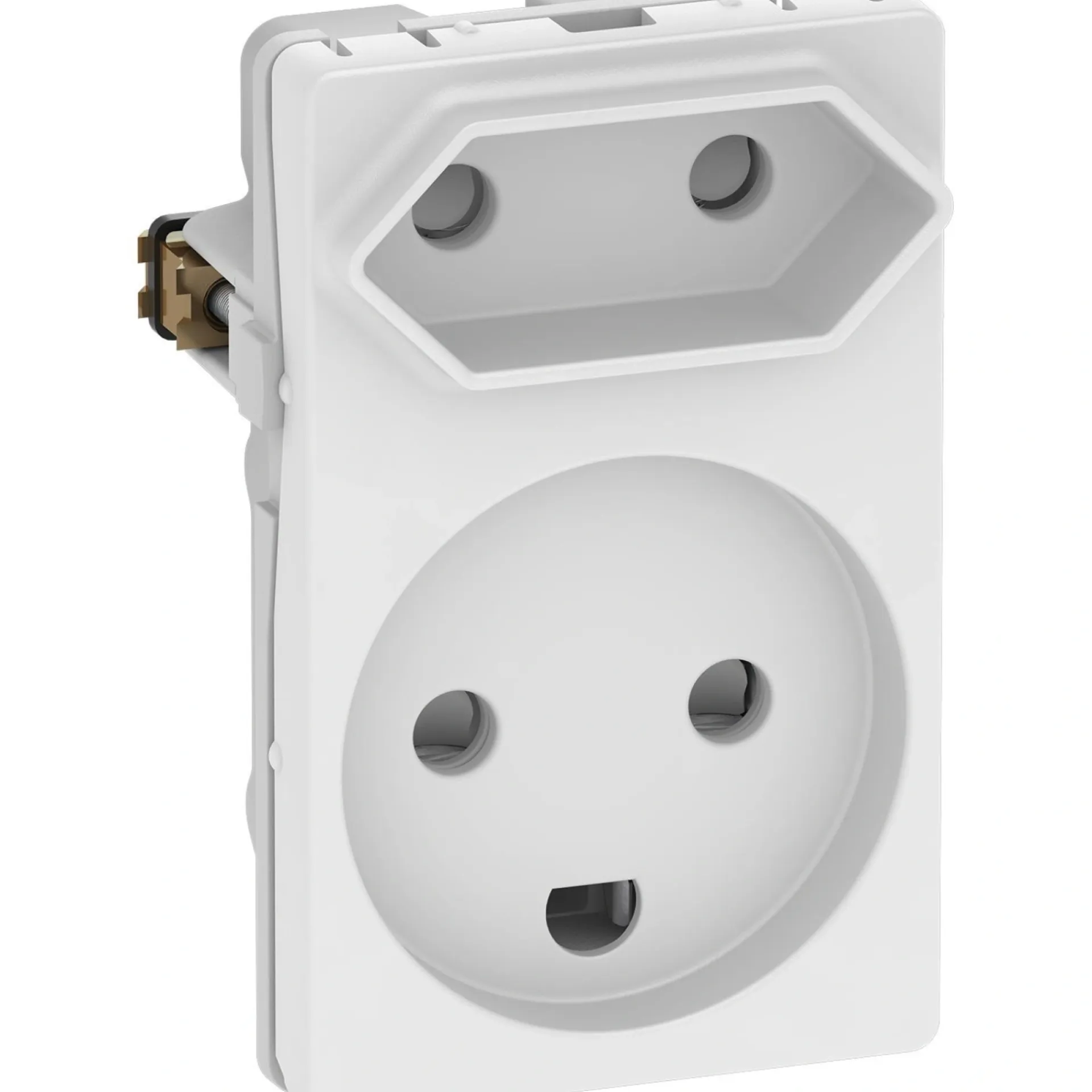 Outlet LK Fuga STIKKONTAKT HVID 1 1/2 MODUL