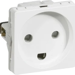 Hot LK Fuga STIKKONTAKT HVID 1 MODUL M/JORD