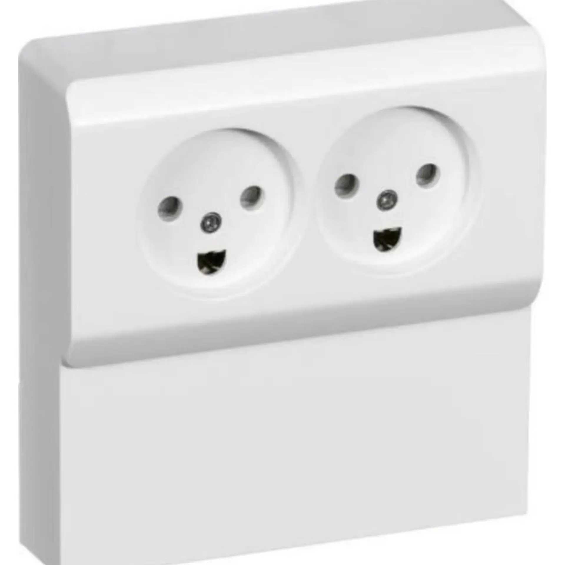 Sale LK OPUS 66 DOBBELT STIKONTAKT MED PANEL HVID M/JORD