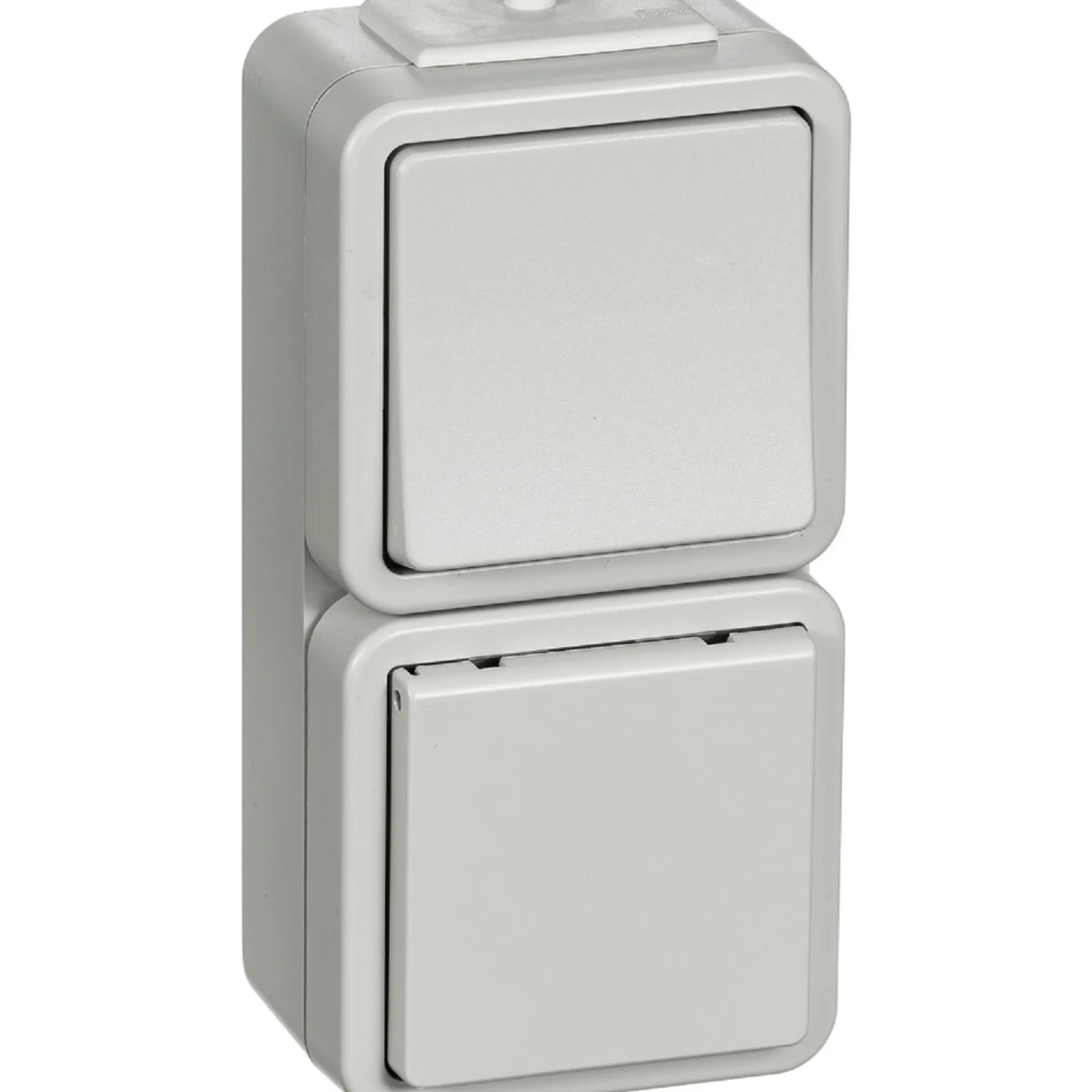 Outlet LK OPUS 73 STÆNKTÆT AFBRYDER M/STIKKONTAKT LYSEGRÅ