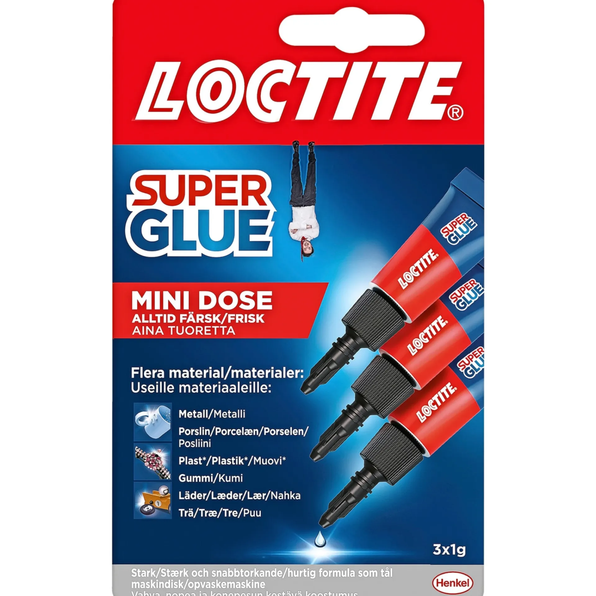 Hot Loctite SUPER GLUE MINI TRIO SUPERLIM 3 G