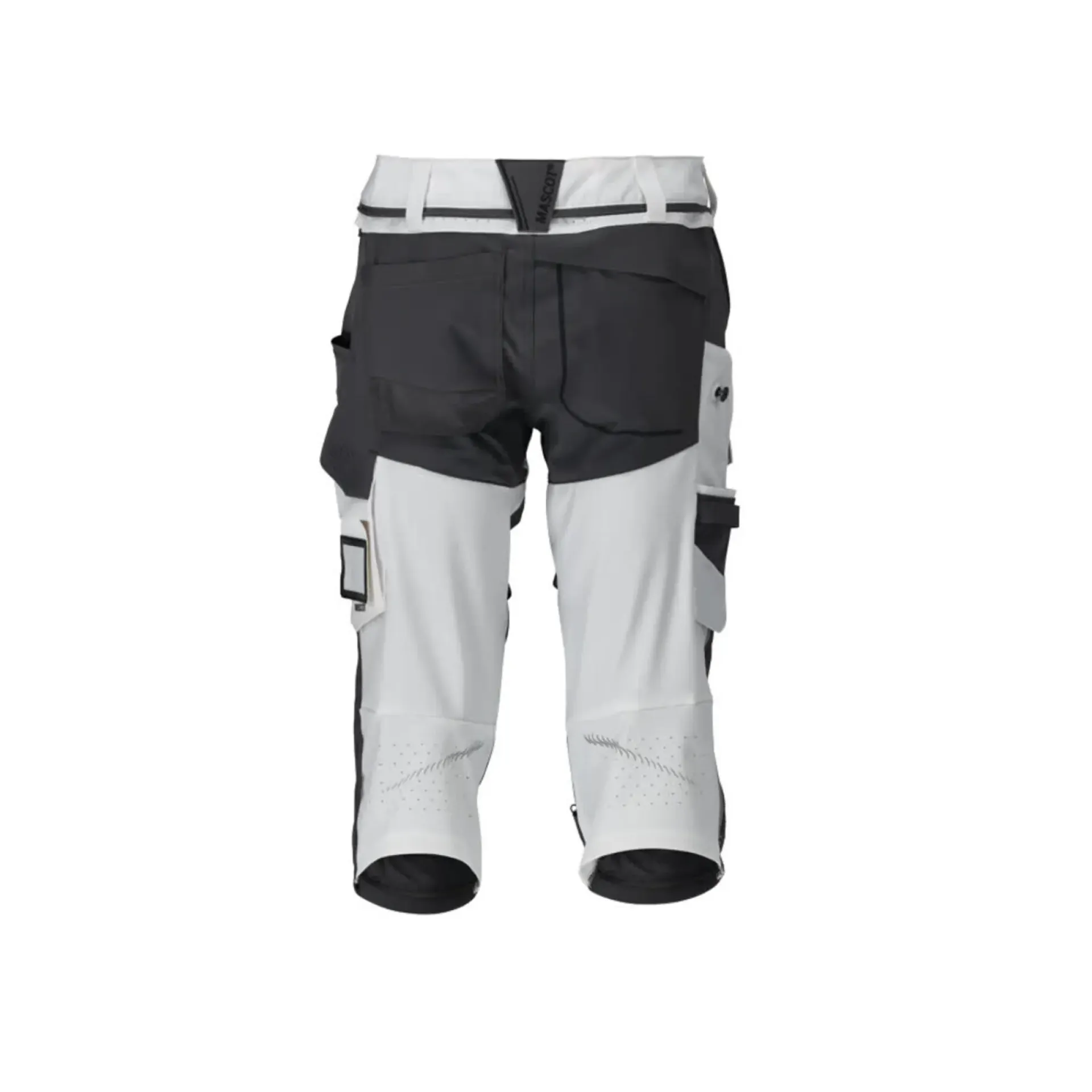 Best Mascot CUSTOMIZED 22249 KNICKERS MED KNÆLOMMER C44 HVID/STENGRÅ