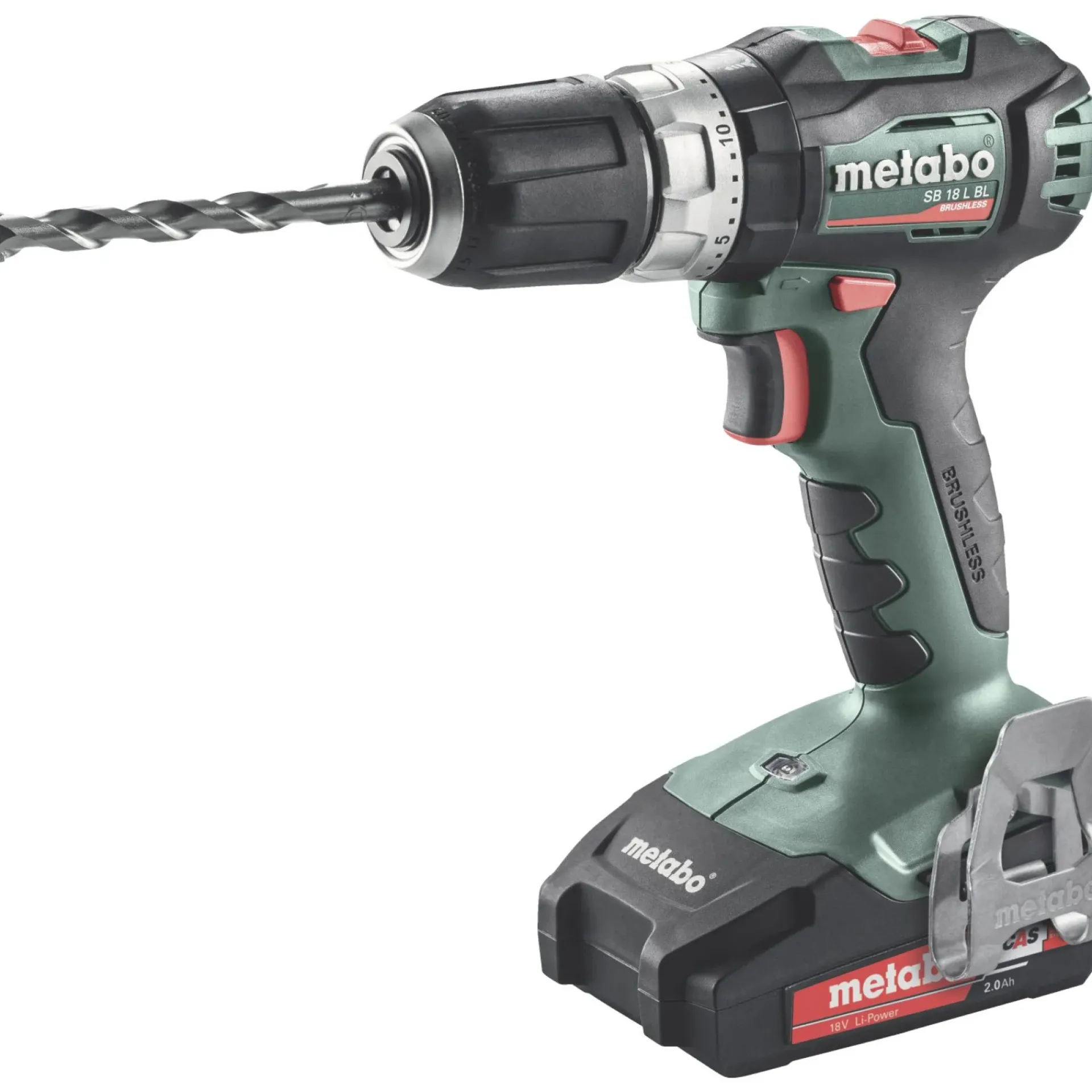 New Metabo SB 18 L BL 2X2,0AH BORE-/SKRUEMASKINE MED SLAG AKKU MED BATTERI