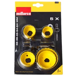 New Millarco HULSAVESÆT 32-64 MM. - 5 STR. HULSAVSÆT Ø38-64 MM 6 DELE