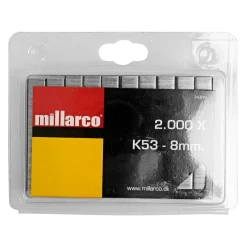 New Millarco K53 HÆFTEKLAMME GALVANISERET 20 MM 2000 STK