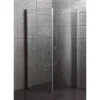 New Milobad BUET, KLAR GLAS BRUSEHJØRNE 90 CM KROM