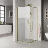 Clearance Milobad MESSING PROFIL BRUSEDØR KLART GLAS 90 CM