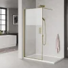 Milobad MESSING PROFIL BRUSEVÆG KLART GLAS 100 CM