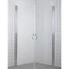Milobad 90X90X195 CM LIGE BRUSEHJØRNE FROST 90 CM