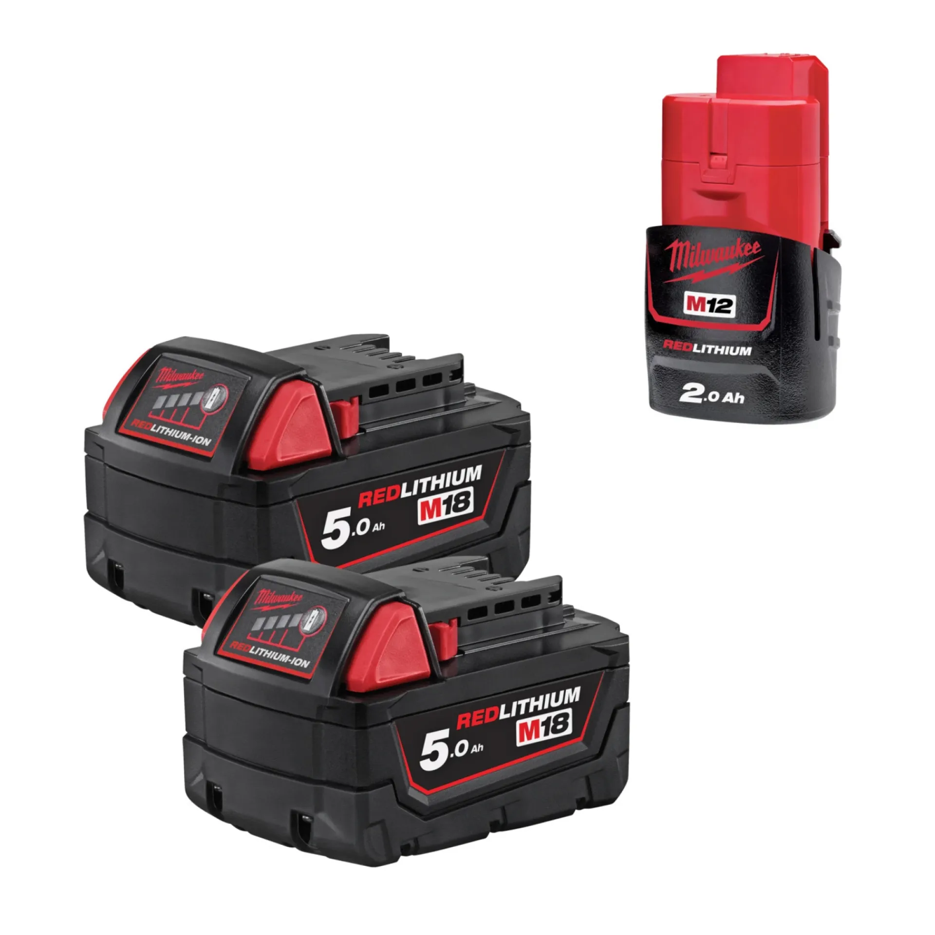 Hot MILWAUKEE M12 - M18 B52 BATTERISÆT 18V 5 AH 2 STK