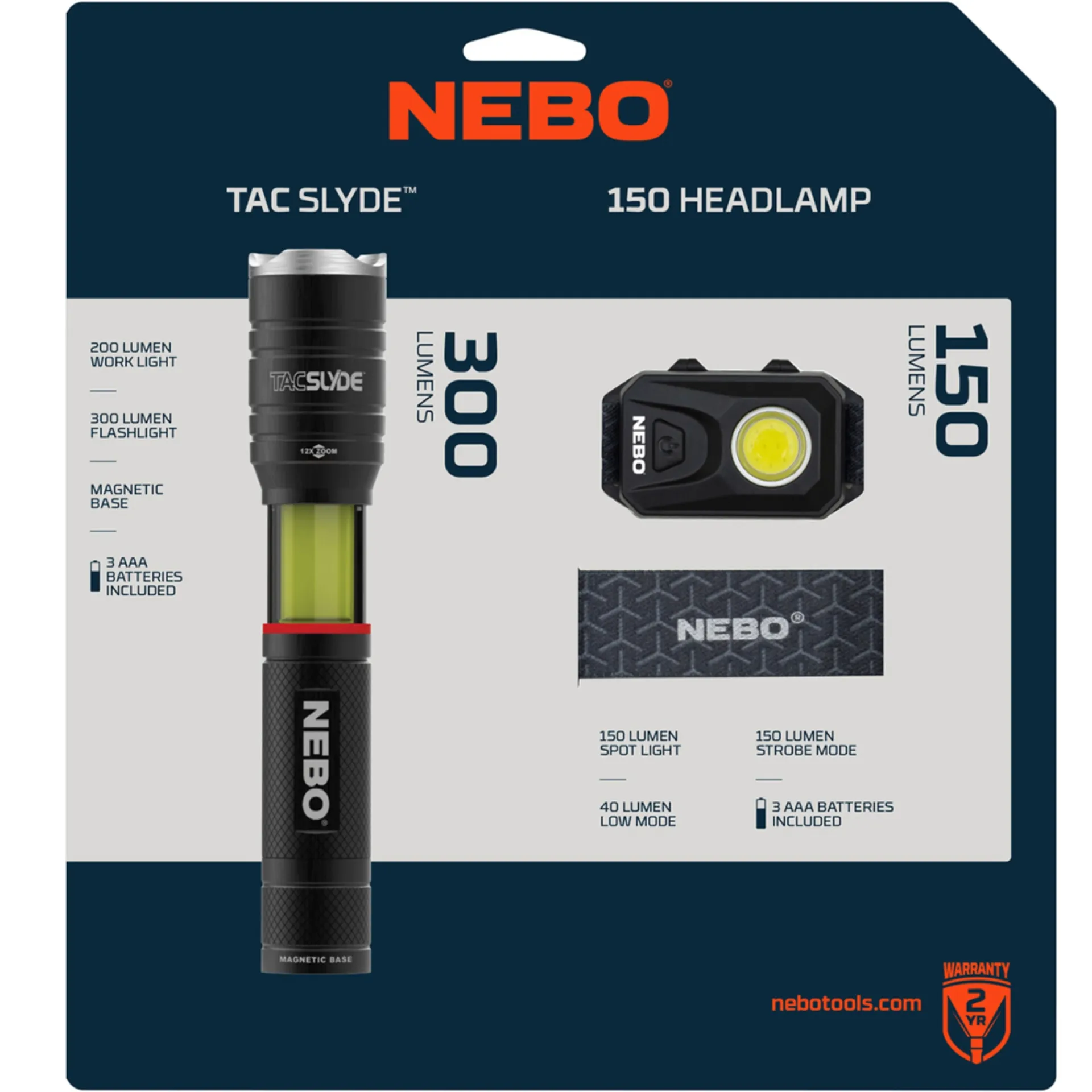 Outlet Nebo SAMPAK LYGTESÆT 300/150 LUMEN