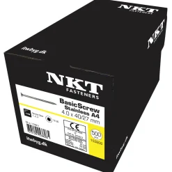 Clearance NKT BASIC UNIVERSALSKRUE SKRUE 4,0X40 MM BLANK 500 STK