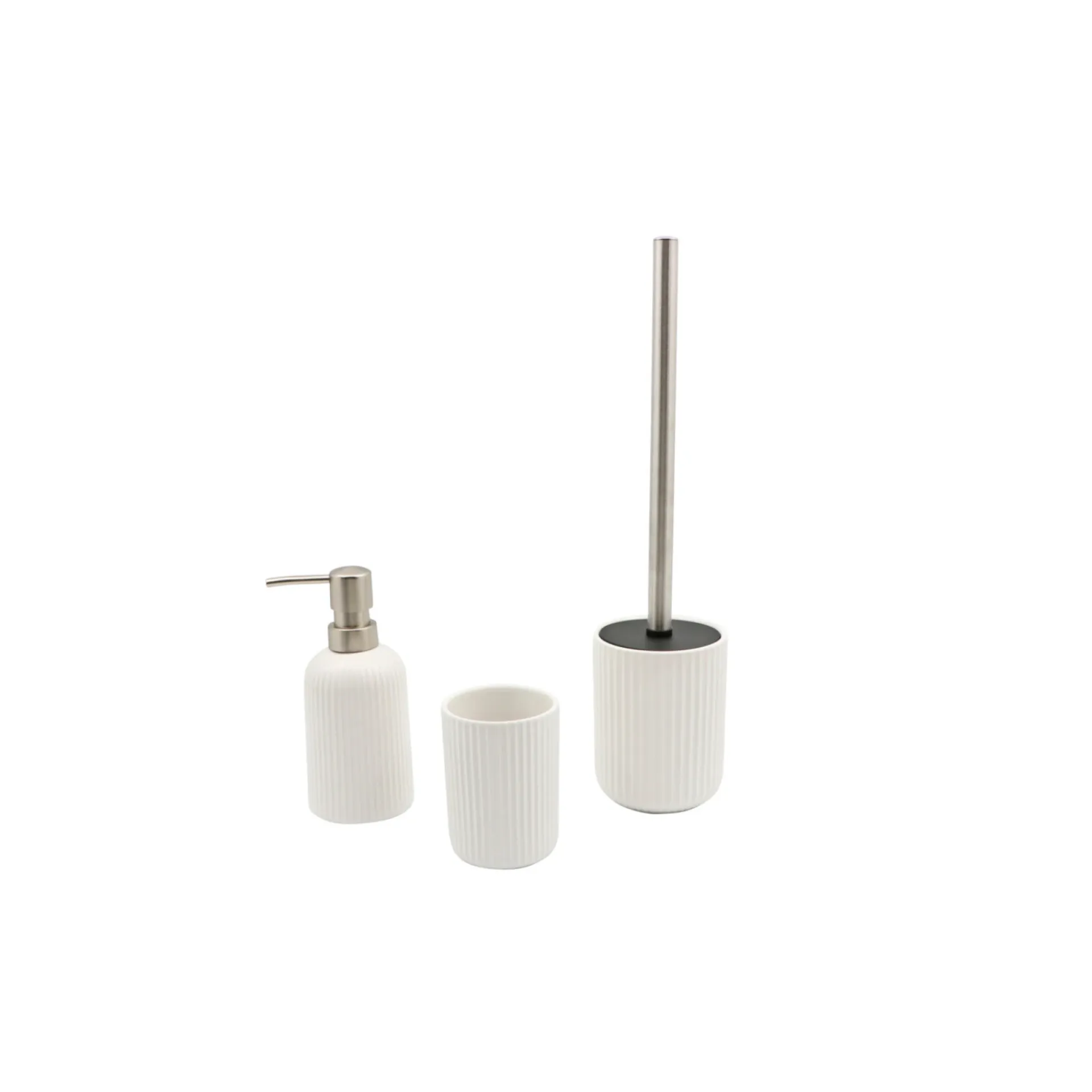 Clearance Nortiq 3 DELE SÆBEDISPENSER MAT HVID
