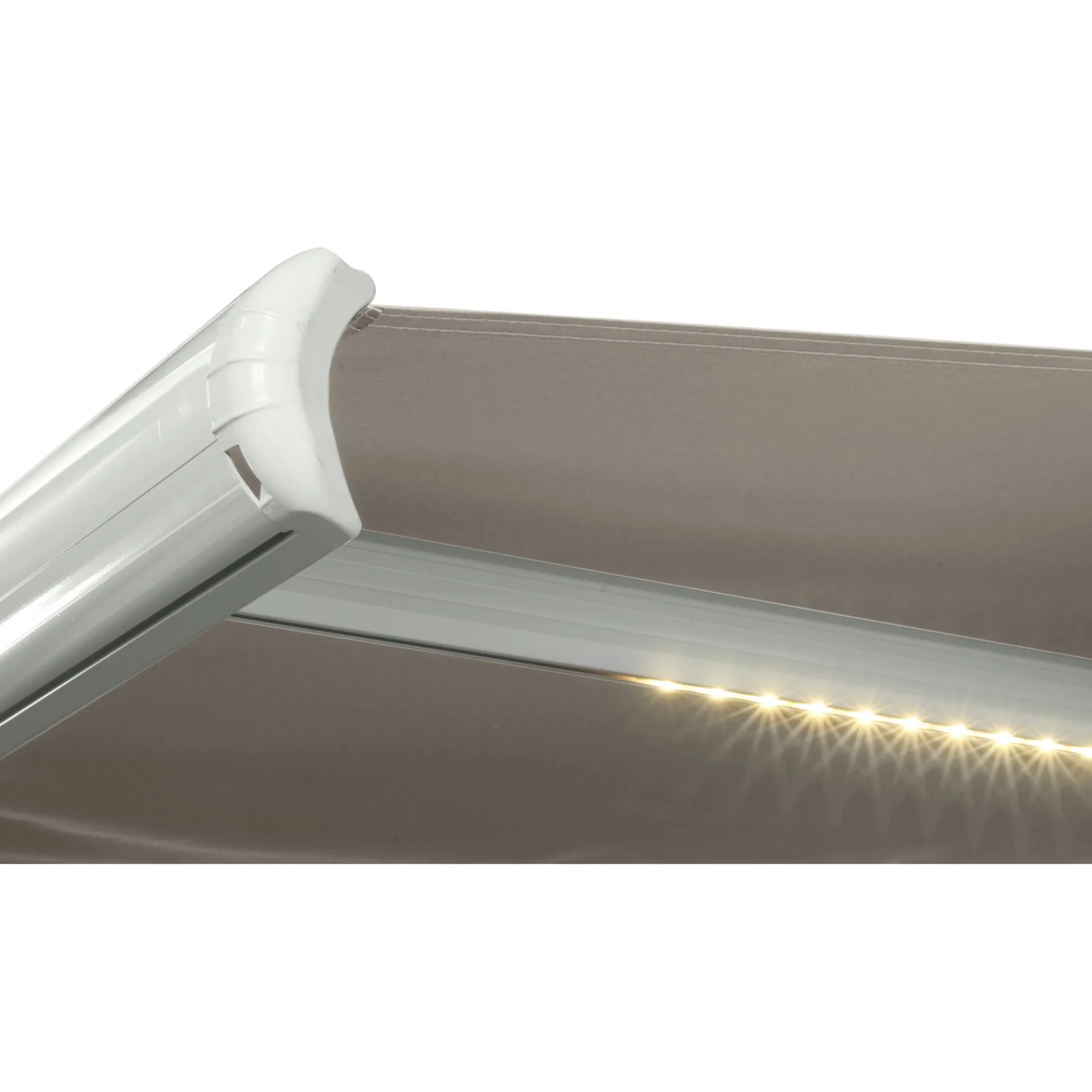 Clearance Outfit LIANA M/LED MARKISE M/MOTOR TAUPE/HVID 350 CM