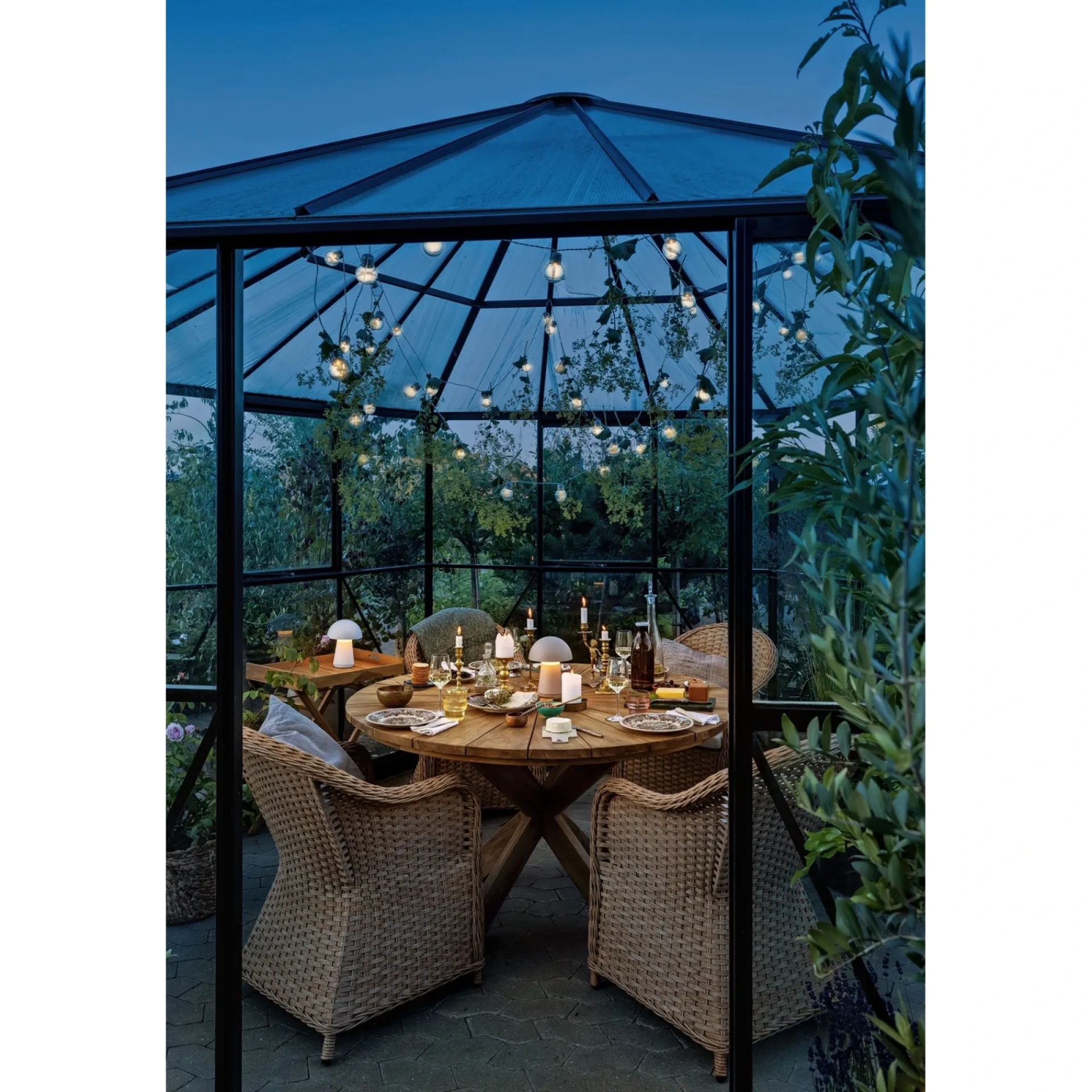 Clearance Outrium ESTORIL/SYMI MED 4 STOLE HAVEMØBELSÆT TEAK/NATUR