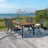 Outlet Outrium FARO MED 6 STOLE HAVEMØBELSÆT NATUR/SORT
