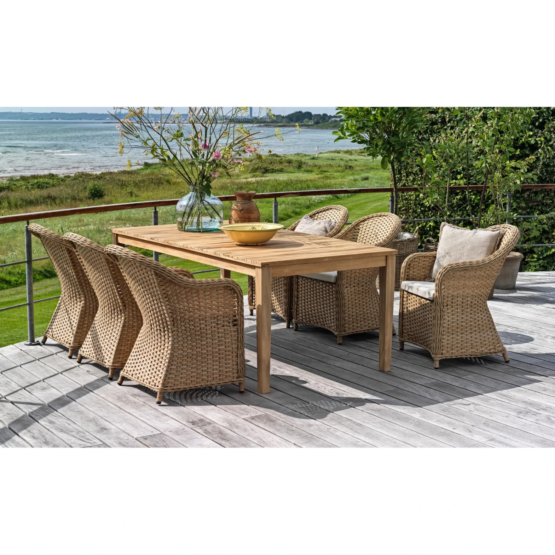 New Outrium GILI/SYMI MED 6 STOLE HAVEMØBELSÆT TEAK/NATUR
