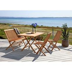 Sale Outrium JAVA/SYROS BORD + 2 STOLE + BÆNK HAVEMØBELSÆT TEAK