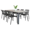 Sale Outrium LEROS/MURCIA BORD + 6 STOLE HAVEMØBELSÆT GRÅ / SORT