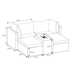 Best Outrium LISSABON SOFASÆT SORT