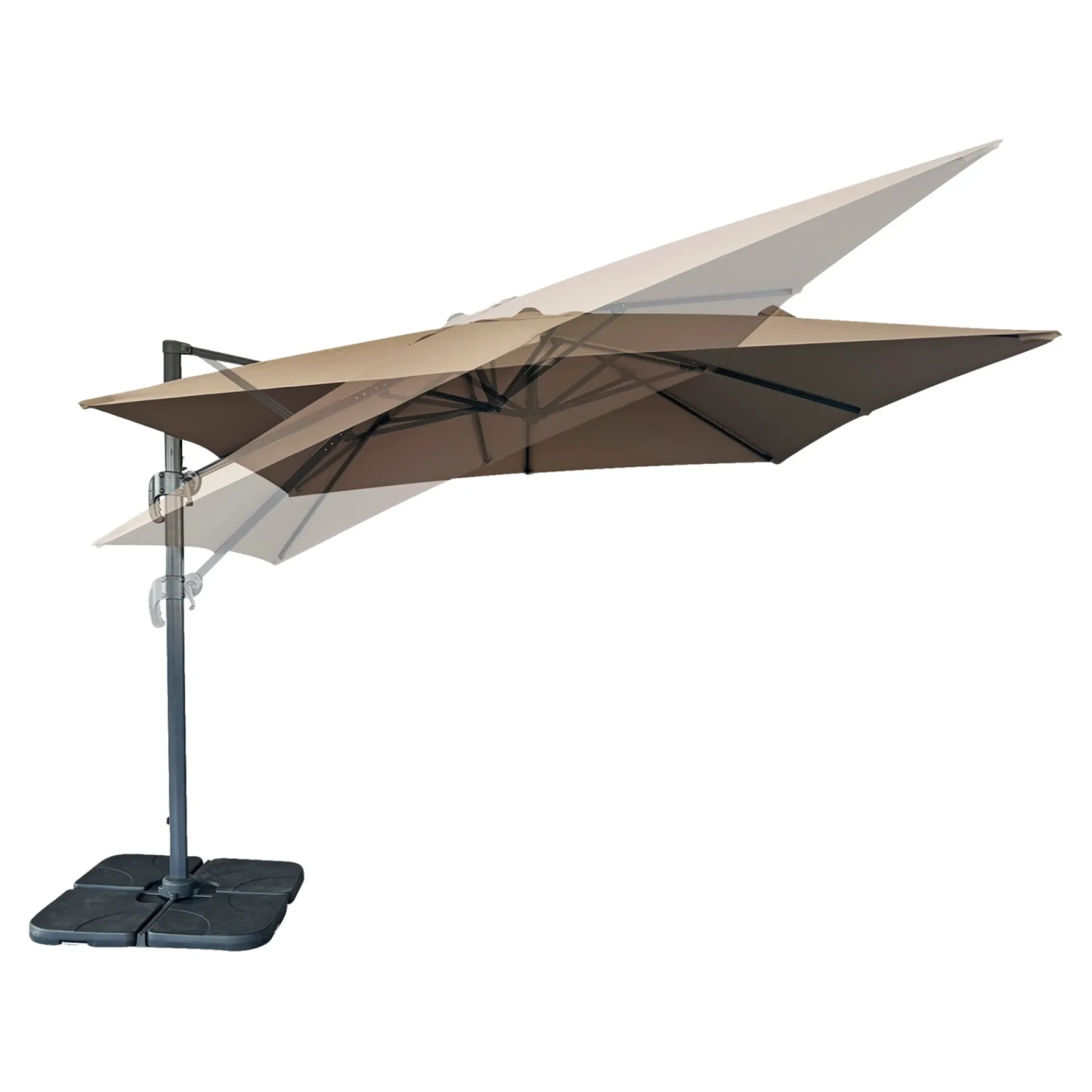 Discount Outrium MESSINA HÆNGEPARASOL SAND/GRÅ 295X295X260