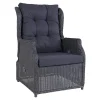 Discount Outrium MILANO INKL. VANDAFVISENDE HYNDE LOUNGESTOL SORT