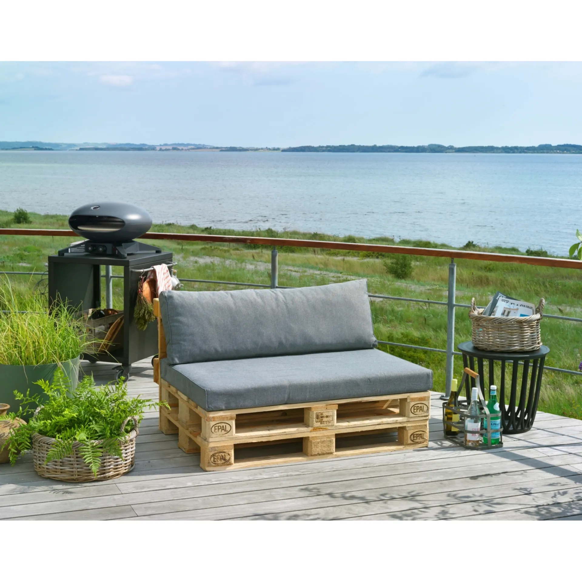 Clearance Outrium SALINA VANDAFVISENDE PALLE RYGHYNDE ANTRACITGRÅ 12 X 40 X 120 CM
