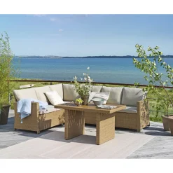 Outrium SARDINIEN MED EKSTRA HØJ RYG SOFASÆT NATUR