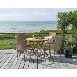 Hot Outrium SYROS/NAPOLI MED 4 STOLE HAVEMØBELSÆT TEAK/NATUR