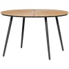 Best Outrium TAVIRA Ø120 CM HAVEBORD SORT/TEAK LOOK