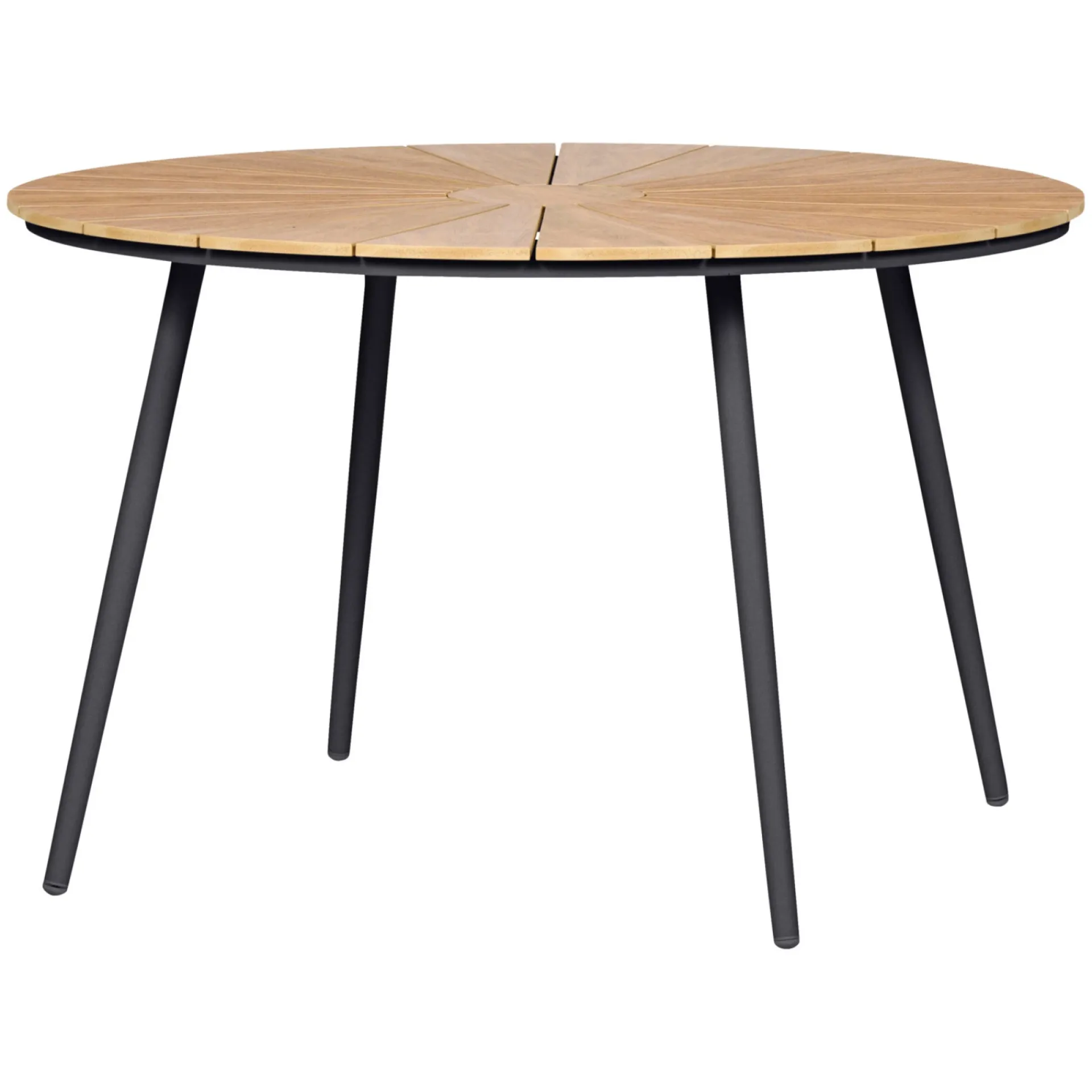 Best Outrium TAVIRA Ø120 CM HAVEBORD SORT/TEAK LOOK