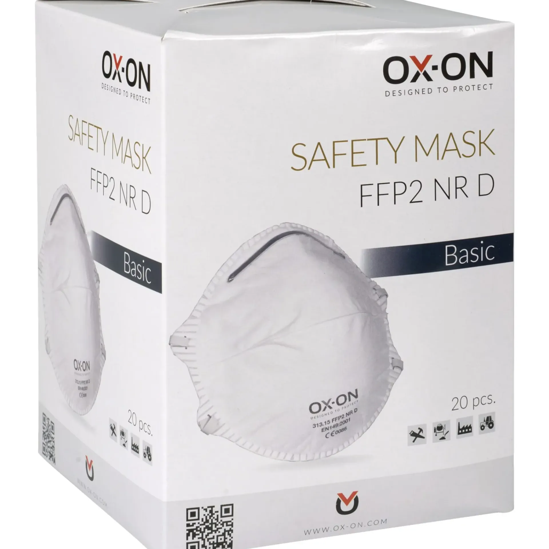 Discount OX-ON FFP2NR D BASIC STØVMASKE 20 STK