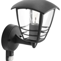 Philips CREEK OP M/SENSOR UDENDØRS VÆGLAMPE SORT 60W