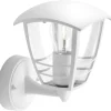 Clearance Philips CREEK OP U/SENSOR UDENDØRS VÆGLAMPE HVID 60W