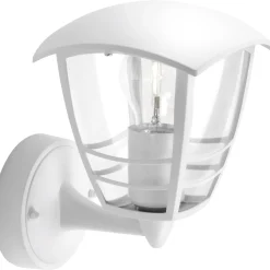 Clearance Philips CREEK OP U/SENSOR UDENDØRS VÆGLAMPE HVID 60W