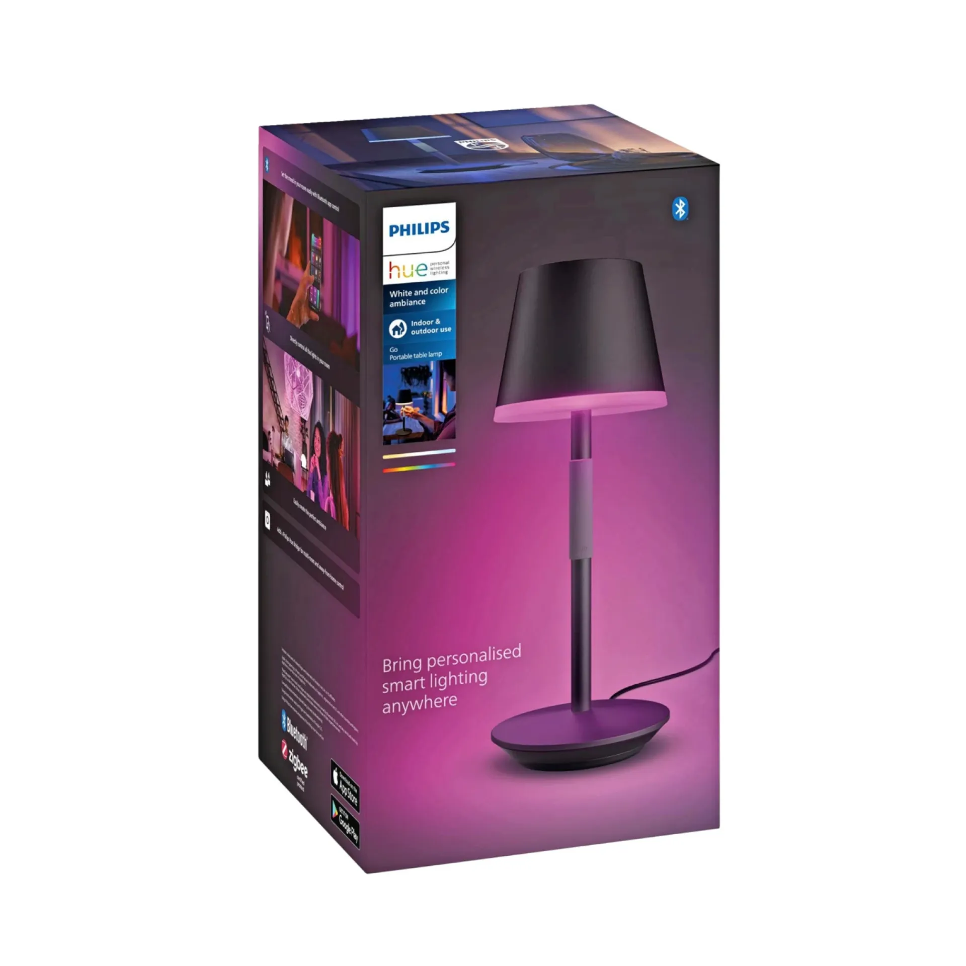 Sale Philips Hue GO BORDLAMPE SORT 38,8 CM