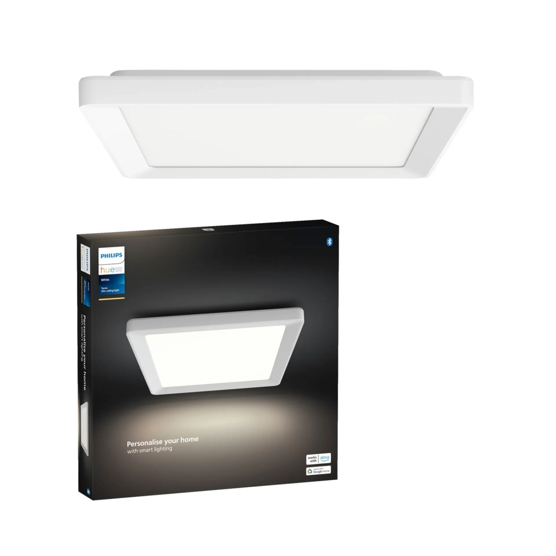 Outlet Philips Hue TENTO SQ W SLIM LOFTPANEL 12,6W HVID 29,5 CM