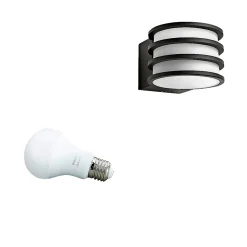 Outlet Philips Hue W LUCCA UDENDØRS VÆGLAMPE 9W ANTRACITGRÅ