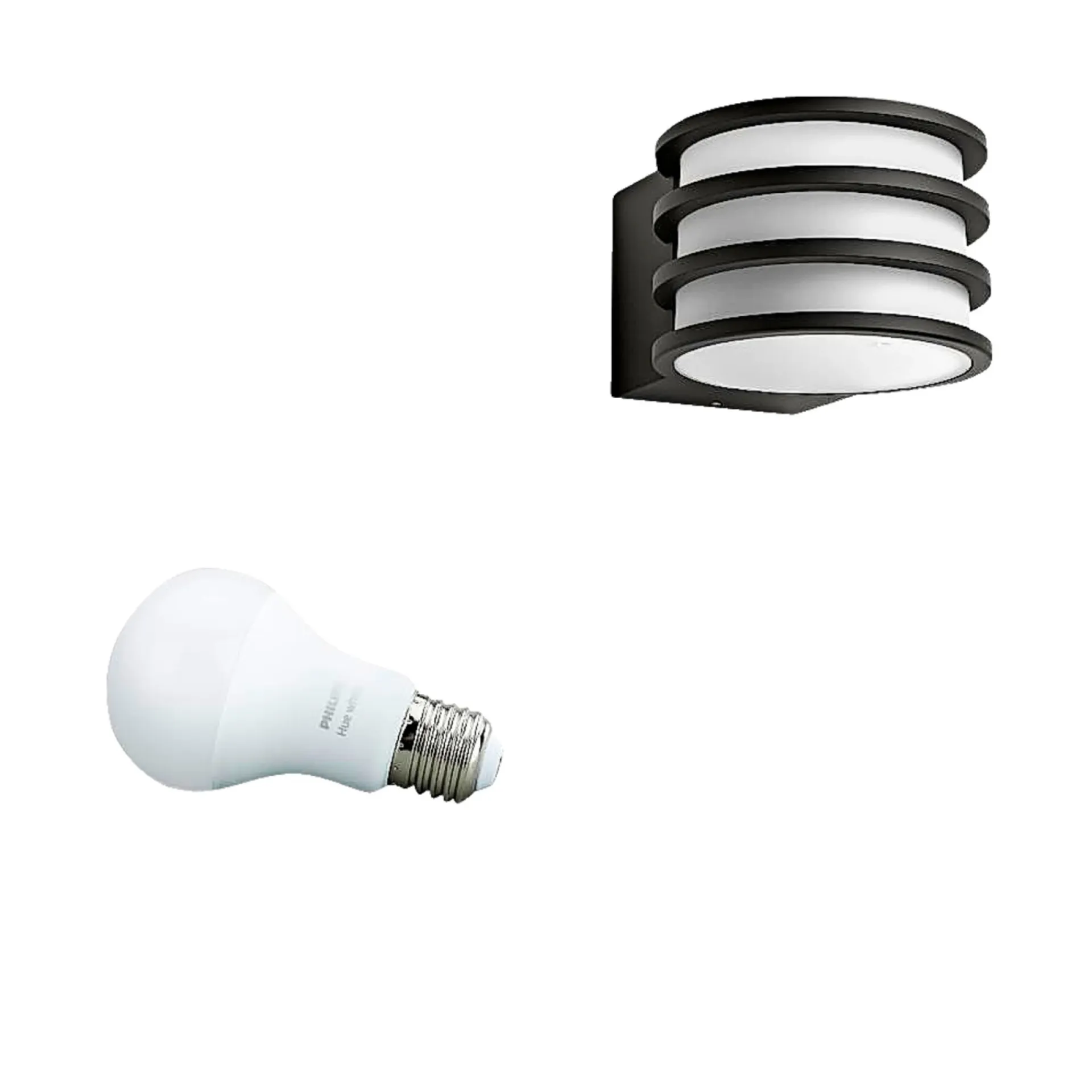 Outlet Philips Hue W LUCCA UDENDØRS VÆGLAMPE 9W ANTRACITGRÅ