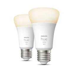 Hot Philips Hue W 2-PAK SMART LED PÆRE E27 STANDARD 9W