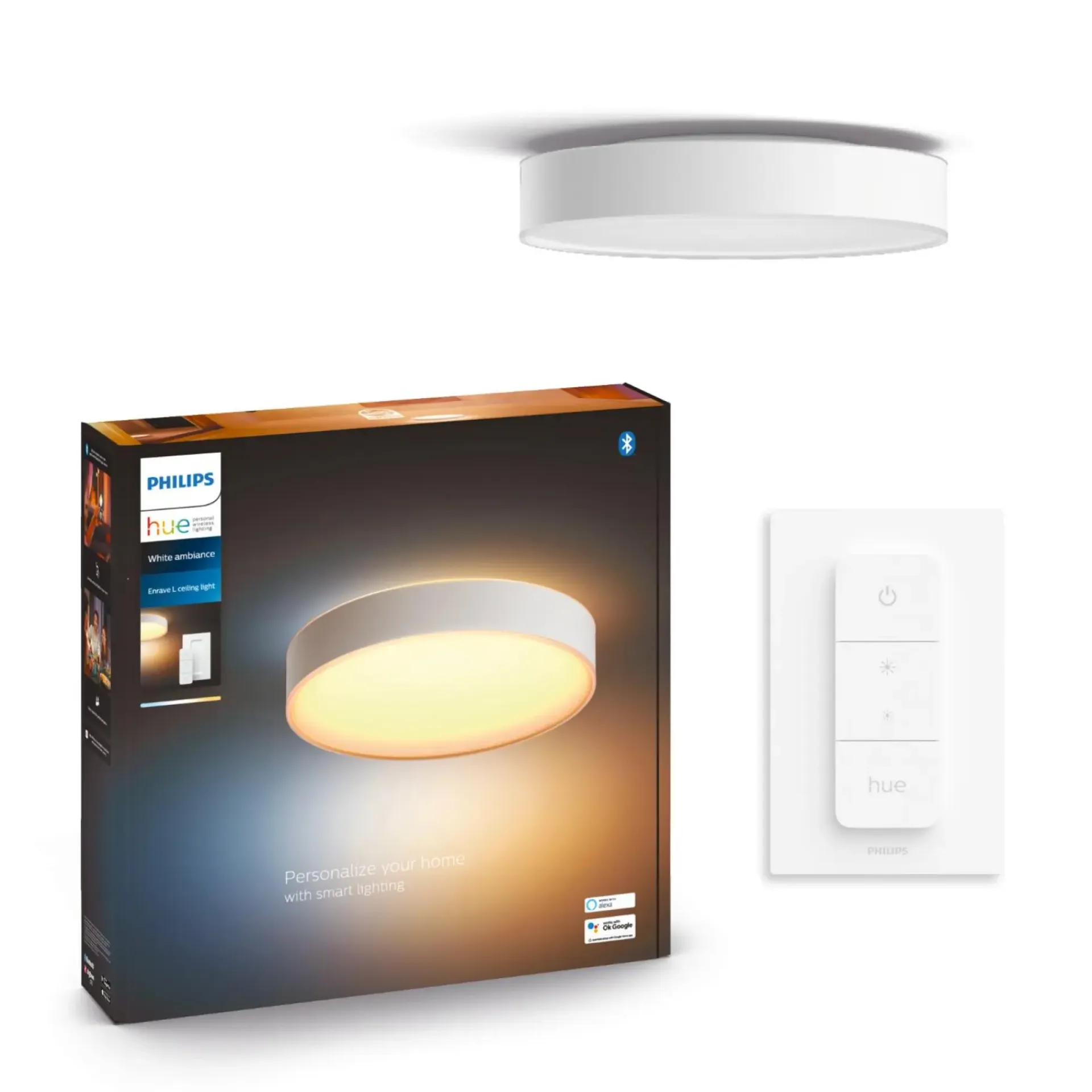 Discount Philips Hue WA ENRAVE L PLAFOND 34W HVID 476 MM