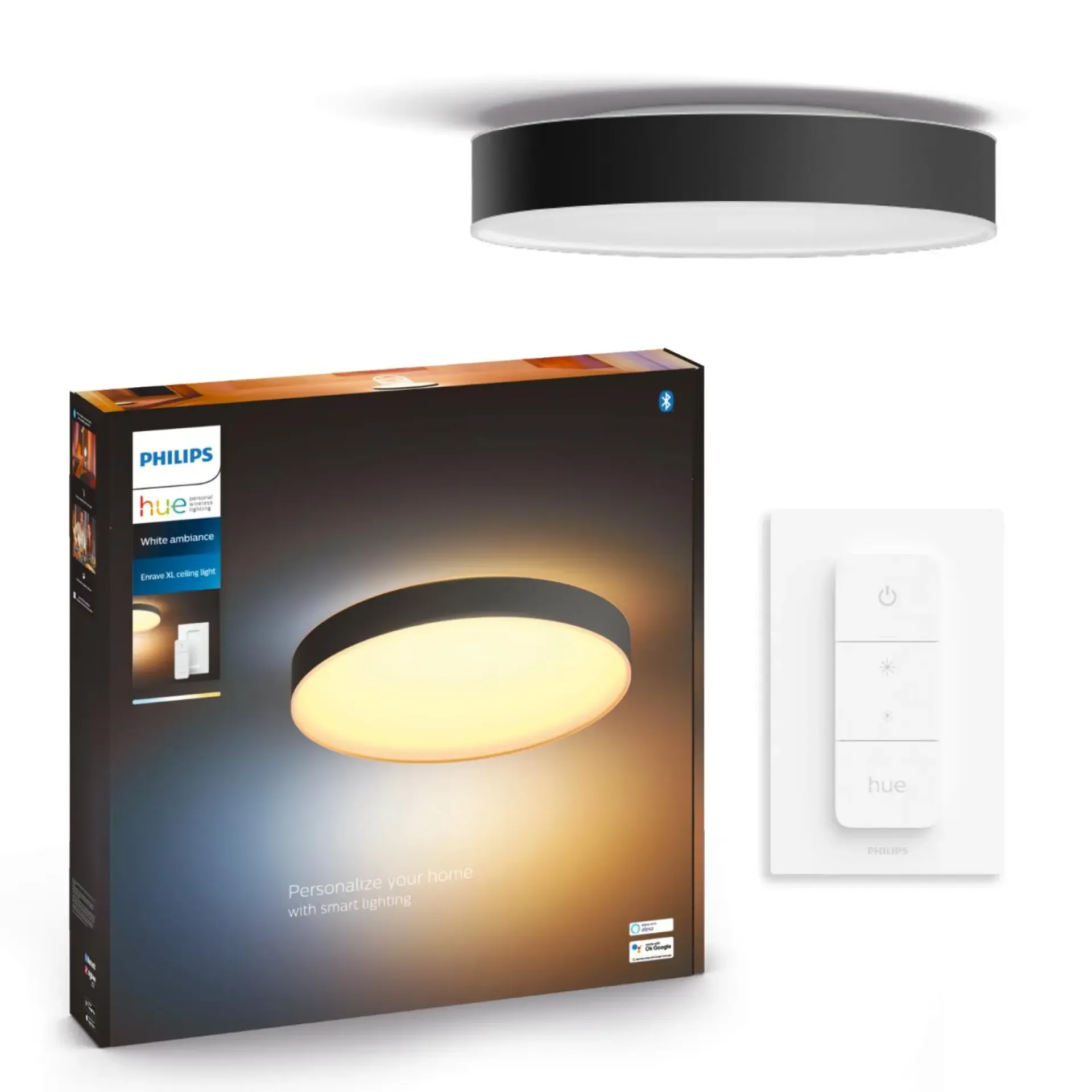 Online Philips Hue WA ENRAVE XL PLAFOND 48W SORT 600 MM
