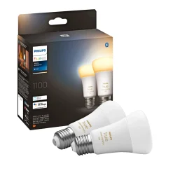 Sale Philips Hue WA 2-PAK SMART LED PÆRE E27 STANDARD 11W