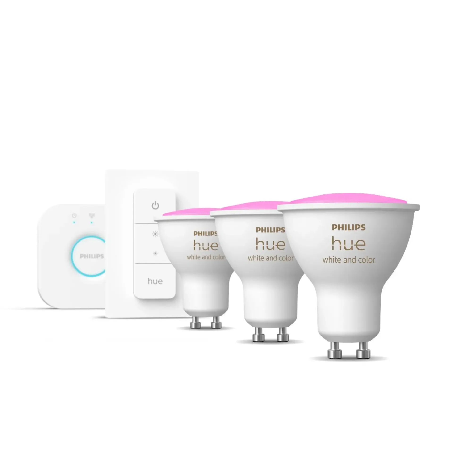 Best Philips Hue WCA 3 X GU10, BRIDGE & DIM. SWITCH STARTSÆT