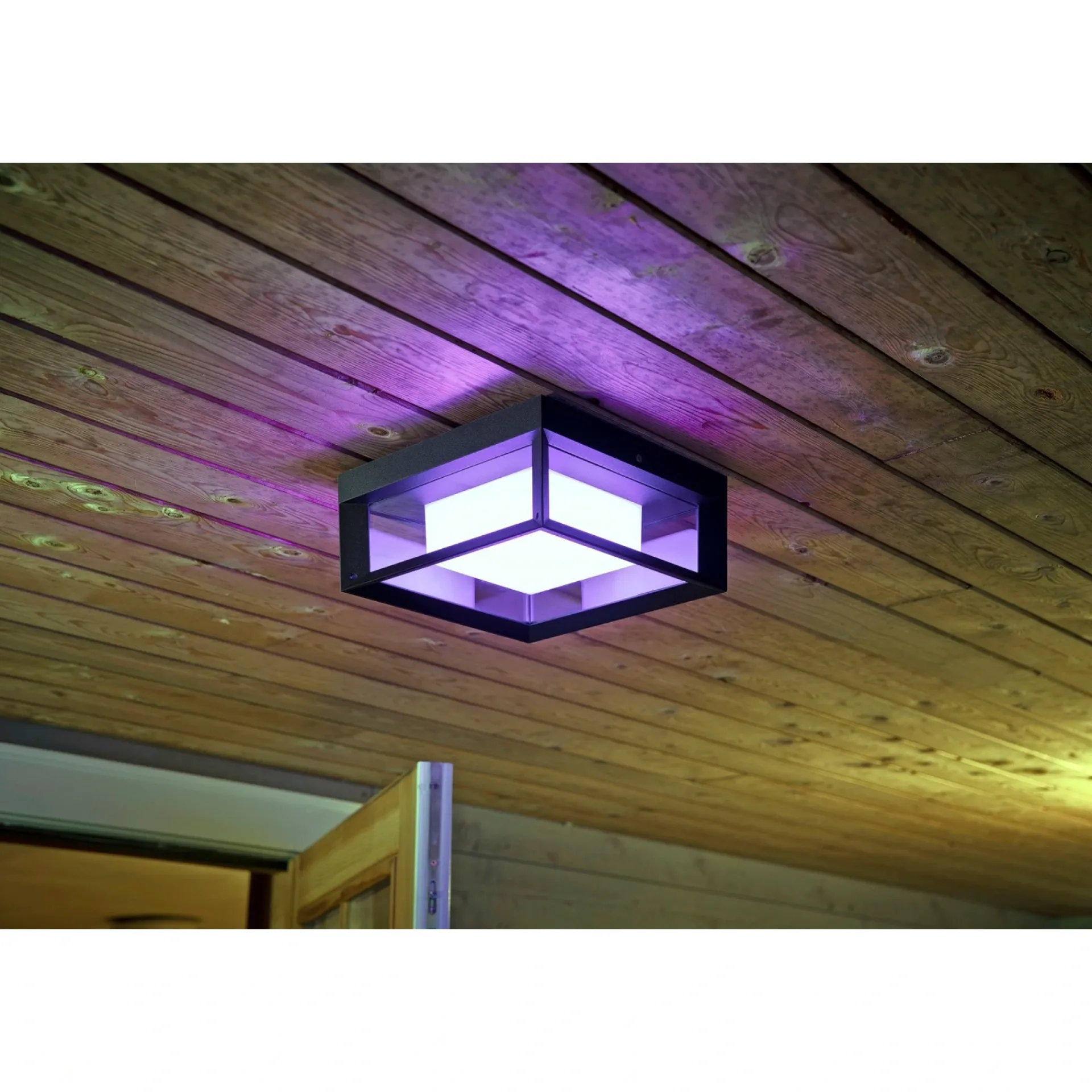 Hot Philips Hue WCA ECONIC SQUARE UDENDØRS VÆGLAMPE 15W SORT