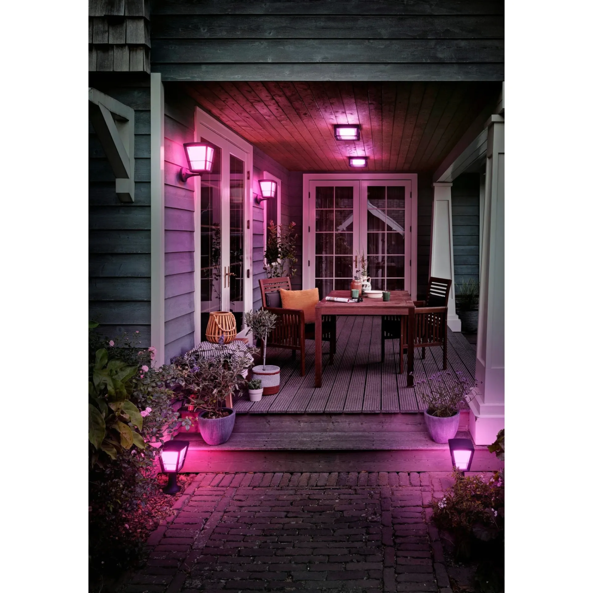 Hot Philips Hue WCA ECONIC SQUARE UDENDØRS VÆGLAMPE 15W SORT