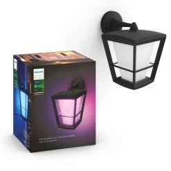 New Philips Hue WCA ECONIC UDENDØRS VÆGLAMPE 15W SORT